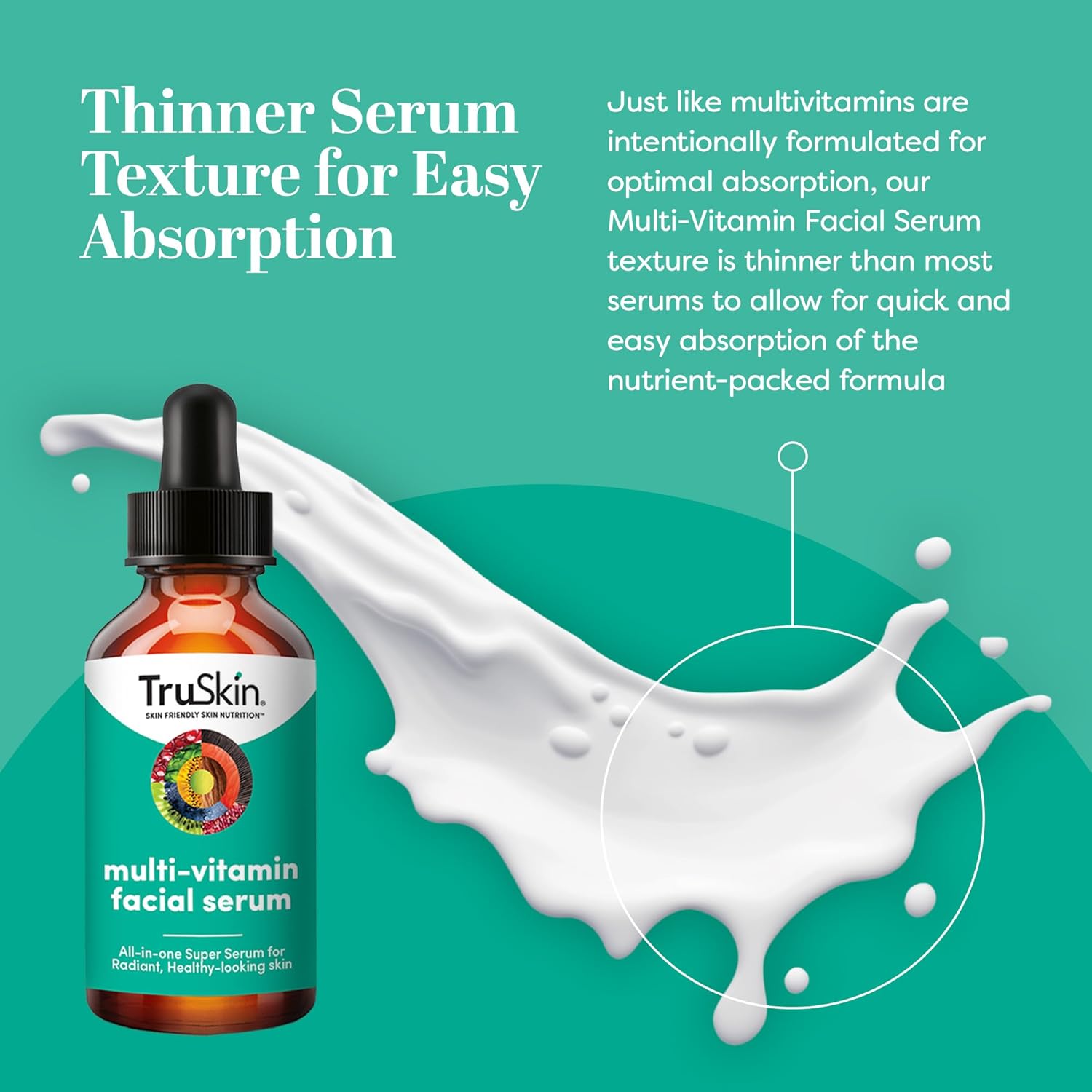 TruSkin Facial Serum with 11 Plant-Derived Vitamins & Minerals for Radiant, Healthy Skin : Beauty & Personal Care