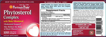 Puritan's Pride Phytosterol Complex 1000 mg, Softgel,100 Count : Health & Household