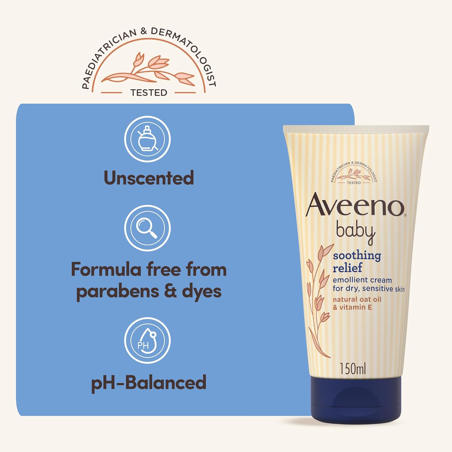 Aveeno Baby Soothing Relief Emollient Wash (1 x 250ml), Unscented, Gentle and Tear-Free Baby Wash with Natural Oat Oil & Vitamin E, Skin Feels Moisturised for 24 Hours, for Dry, Sensitive Skin : Amazon.co.uk: Baby Products