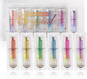 Crystal Jelly Lipstick Set Magic Color Change Lipstick 6 Pcs Long Lasting Nutritious Lip Balm Set With Gift Box