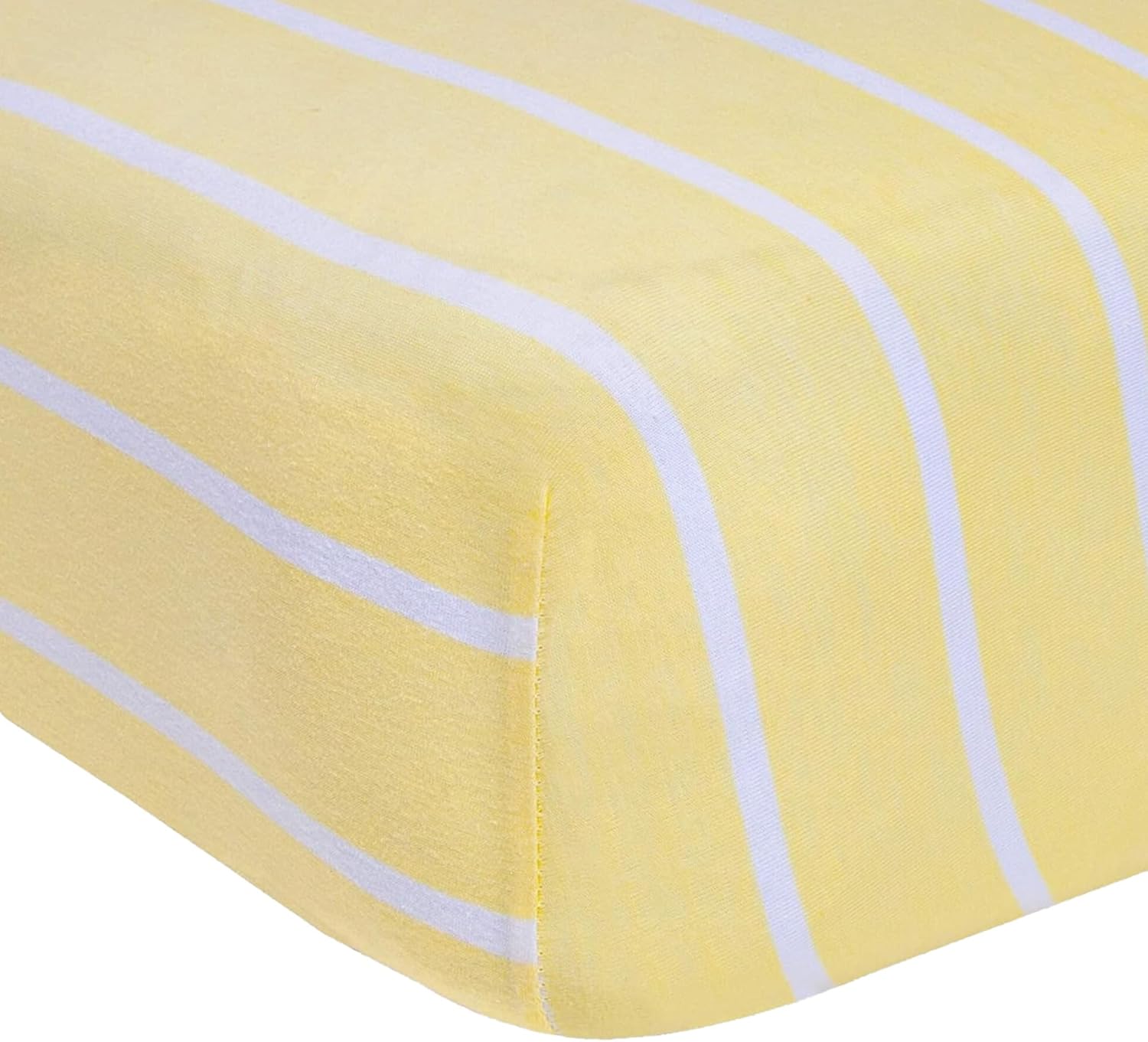 Burt'S Bees Baby Stripe Fitted Crib Sheet Organic Cotton Beesnug - Sunshine Yellow Stripes, Fits Unisex Standard Bed And Toddler Mattress, Infant Essentials, 52 X 28 Inch 1-Pack