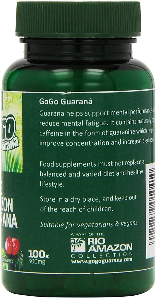 Rio Amazon Gogo Guarana - Energy - 100 X 500Mg Tablets