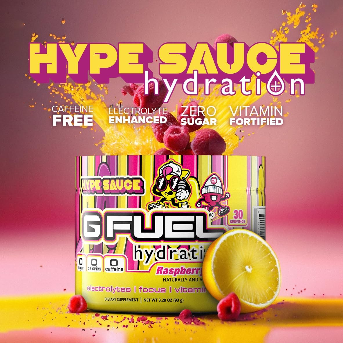 G Fuel Hype Sauce Electrolytes Powder, Water Mix for Hydration, Energy