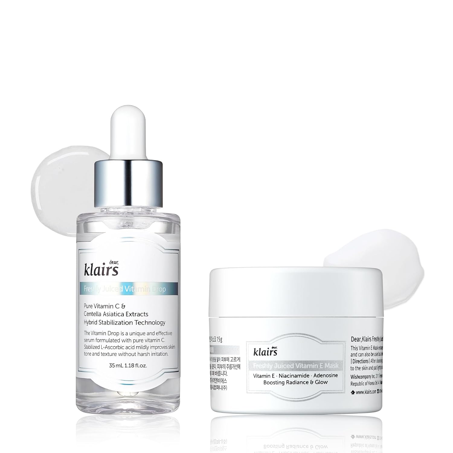 Dearklairs Freshly Juiced Vitamin C Drop + E Mask Mini Set, A Potent Skin Rejuvenator, Niacinamide, Antioxidant Serum