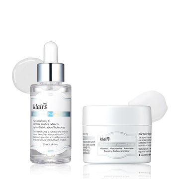 Dearklairs Freshly Juiced Vitamin C Drop + E Mask Mini Set, A Potent Skin Rejuvenator, Niacinamide, Antioxidant Serum