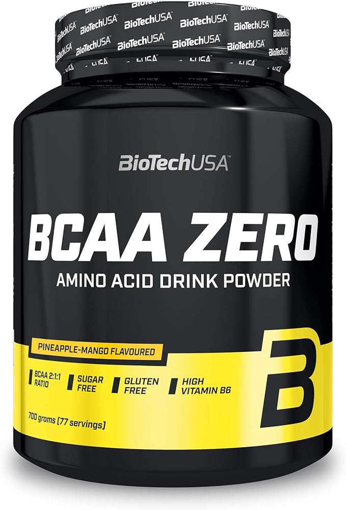 Biotechusa Bcaa Zero | Essential Amino Acid Powder | 6G Bcaa With Instant L-Leucine | Vegan | Sugar-Free, Lactose-Free, Gluten-Free, 700 G, Pineapple–Mango