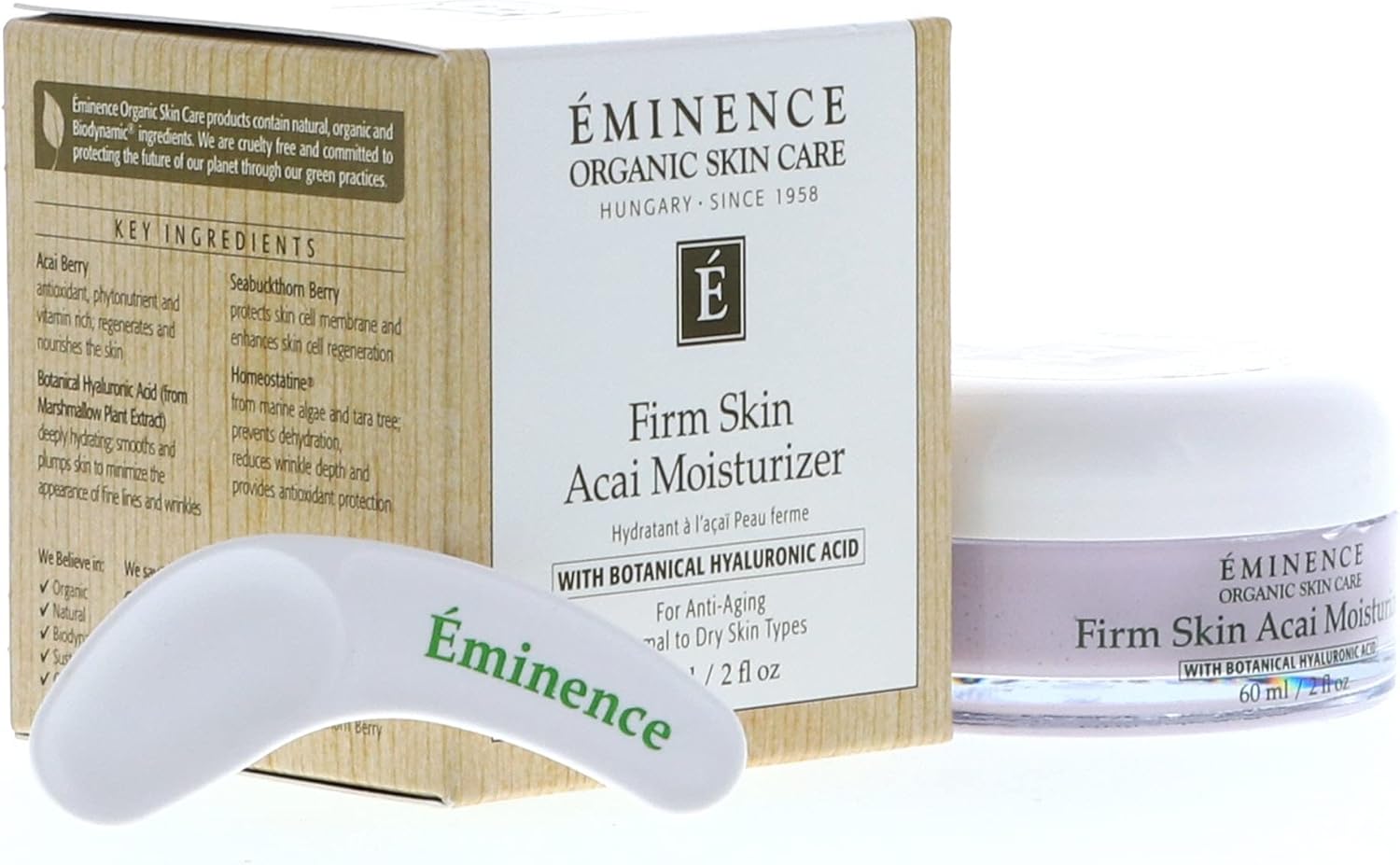 Eminence Organic Skincare Firm Skin Acai Moisturizer With Hyaluronic Acid, 2 Fluid Ounce By Eminence Organic Skin Care : Beauty & Personal Care