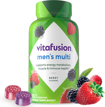vitafusion Adult Gummy Vitamins for Men, Berry Flavored Daily Multivitamins for Men With Vitamins A, C, D, E, B6 and B12, America?s Number 1 Gummy Vitamin Brand, 75 Day Supply, 150 Count