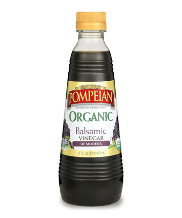 Pompeian Gourmet Organic Balsamic Vinegar, Perfect For Salad Dressings, Marinades & Vegetables, Non-Allergenic, Non-Gmo, 16 Fl. Oz