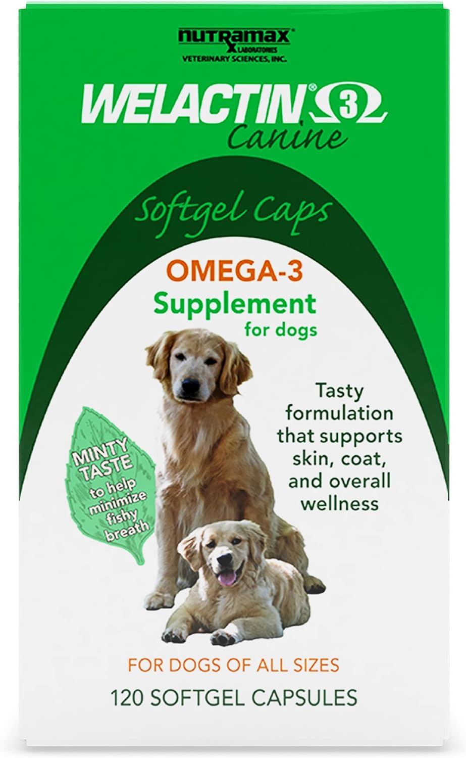 Nutramax Welactin Canine Soft Gel - 120 Ct
