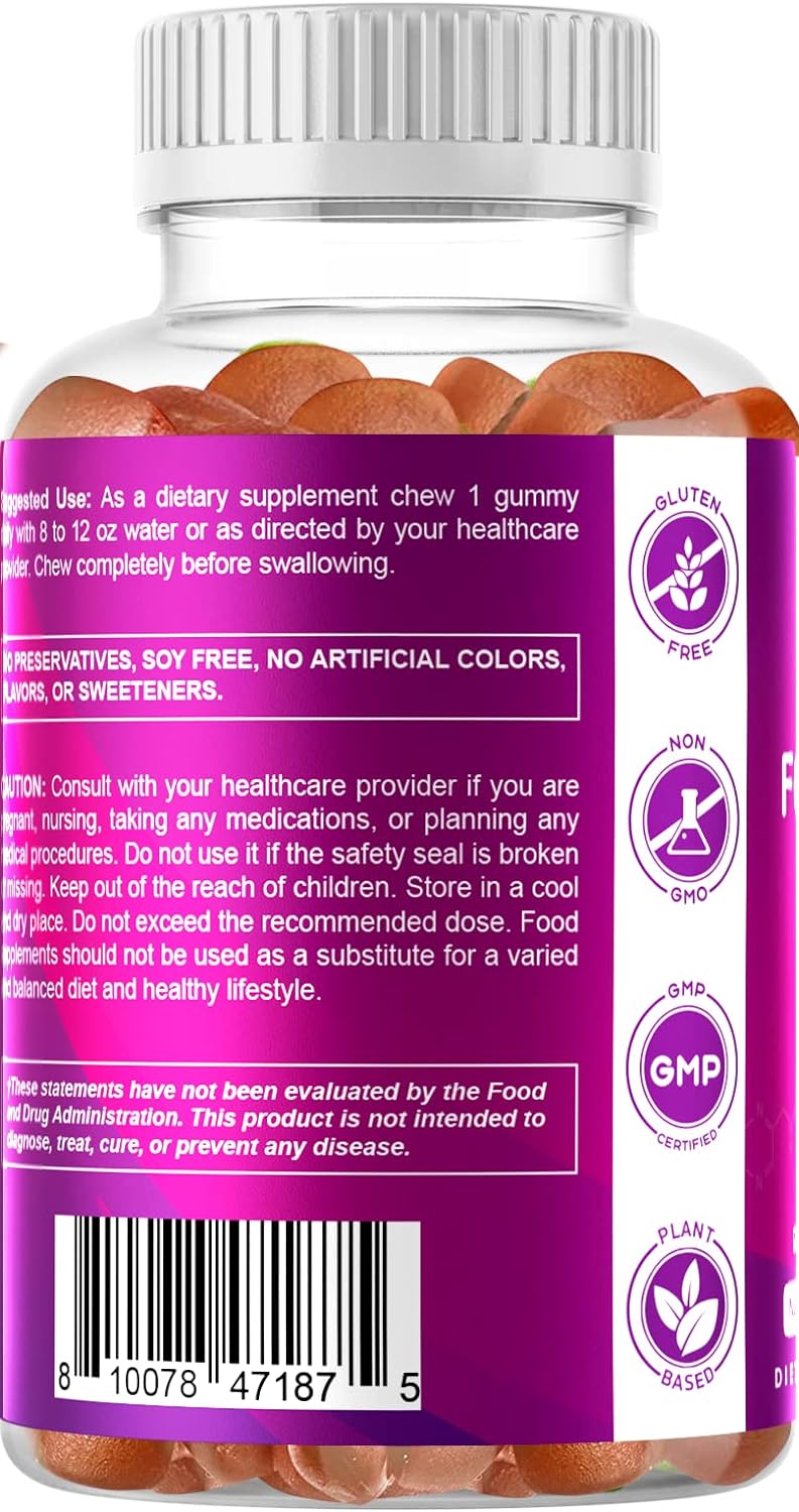 Vitamatic Folic Acid Gummies 1000 mcg (1 mg) - an Essential Prenatal Vitamins for Mom & Baby - Vitamin B9-120 Vegan Gummies (1) : Health & Household
