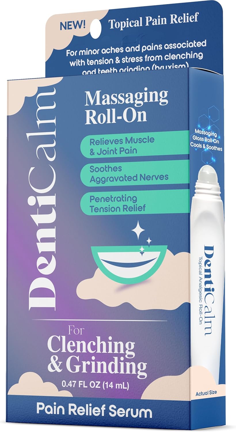 Denticalm Soothing Pain Relief For Teeth Grinding And Jaw Clenching (Bruxism), For Jaw, Head And Neck Pain, Stiffness And Tension, Nightguard Discomfort Relief, 0.47 Oz