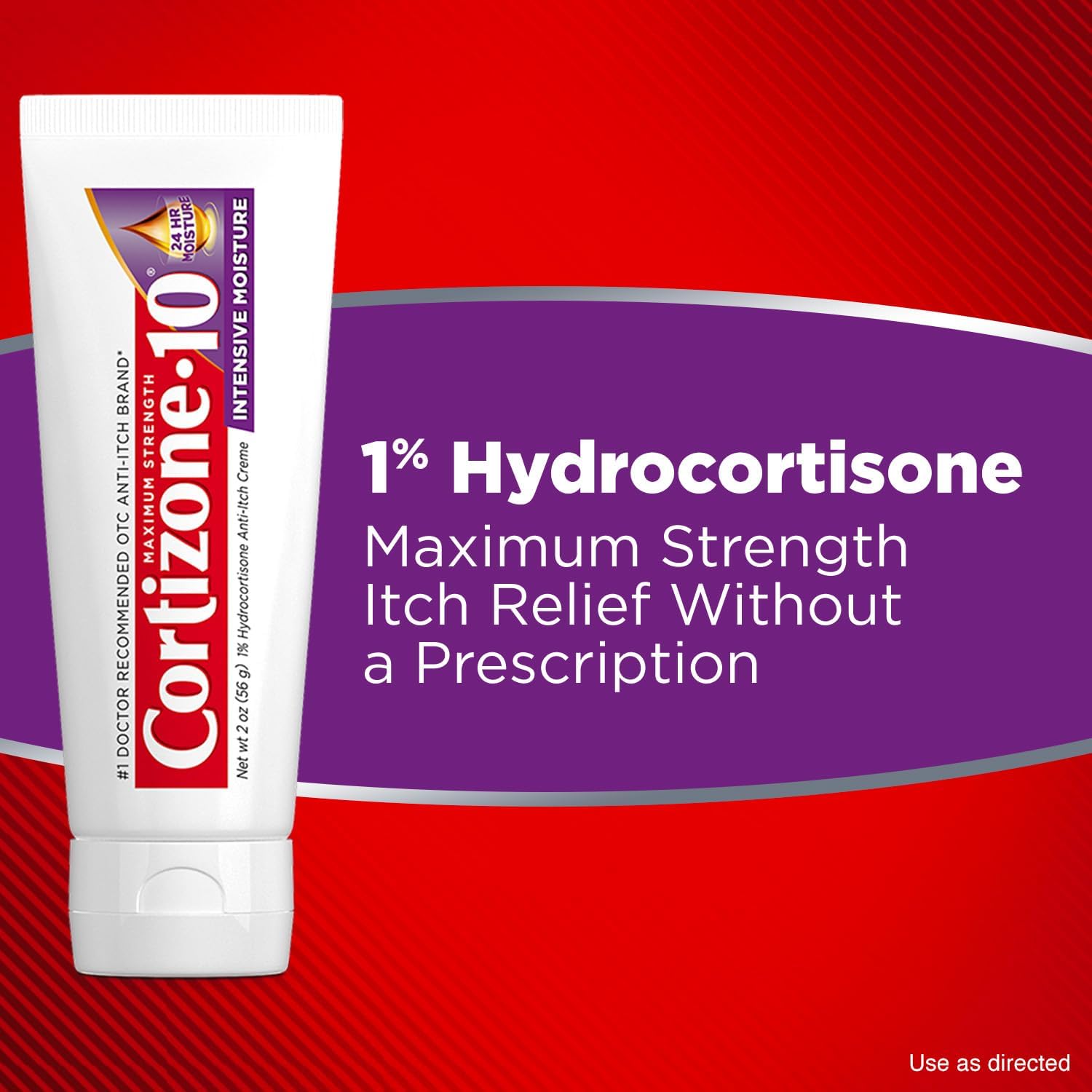 Cortizone 10 Maximum Strength Intensive Moisture Anti-Itch Cream, 1% Hydrocortisone, 2 oz. : Health & Household