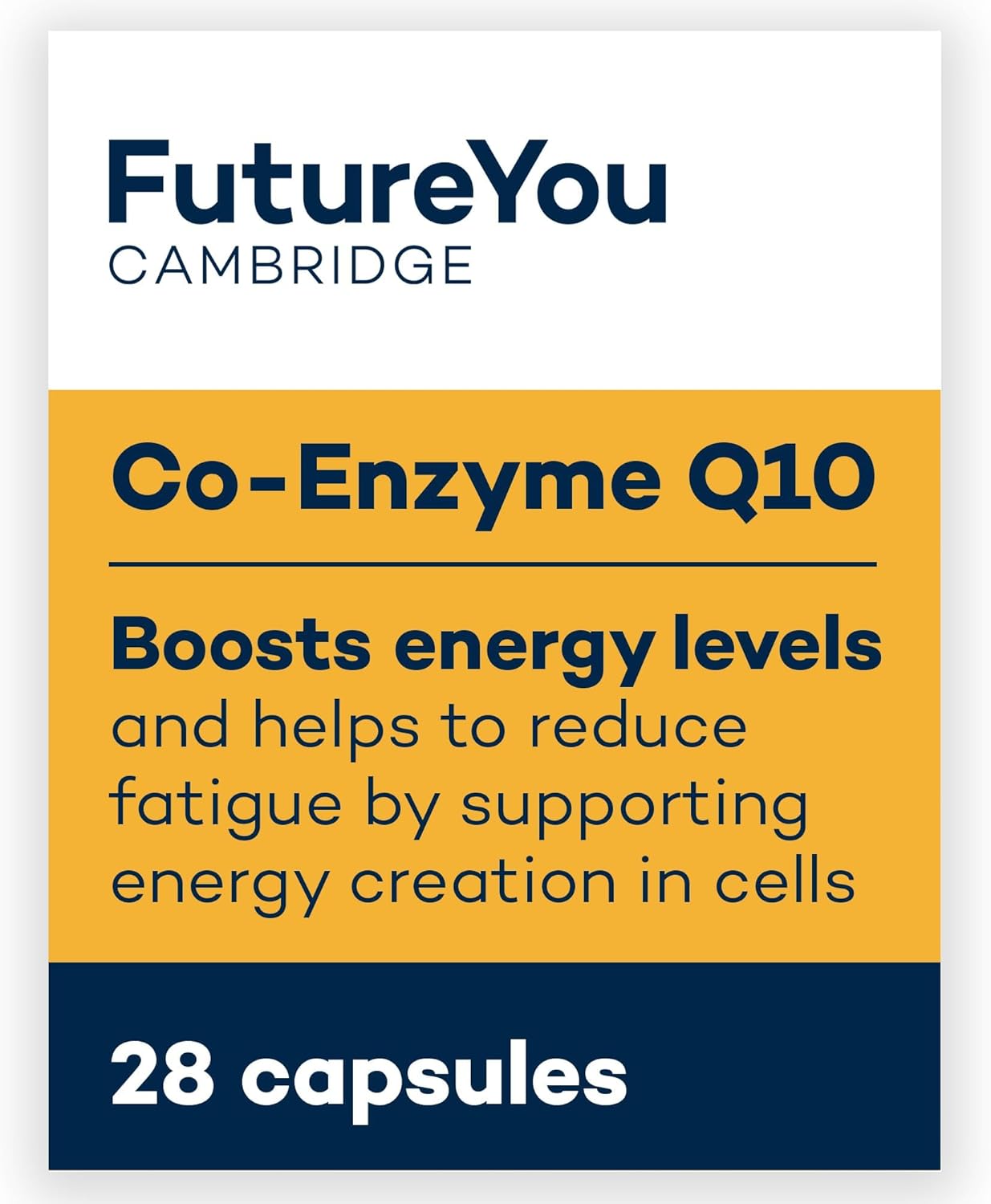 Futureyou Co-Enzyme Q10+ (28 Capsules), 9X More Absorbable Than Coq10 Powder, Vegetarian Coq10 Supplement For Increased Energy, Coenzyme Q10 With Vitamin B - Genuine Futureyou Cambridge Supplements