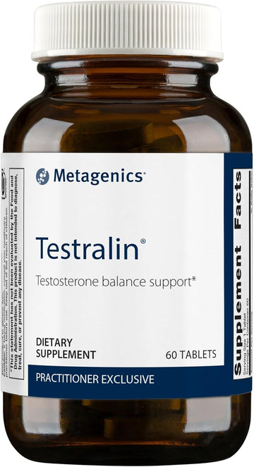 Metagenics Testralin - Testosterone Support For Men 40+* - Estrogen & Testosterone Metabolism Supplement* - With Flax Seed, Green Tea Leaf & Phytosterols- Gluten-Free - 60 Tablets