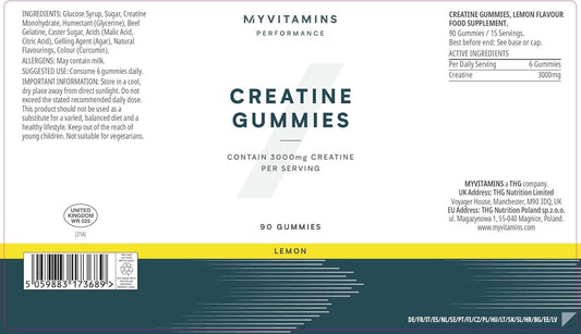 Myprotein Creatine Gummies - 90 Gummies, 90 Count (Pack Of 1)