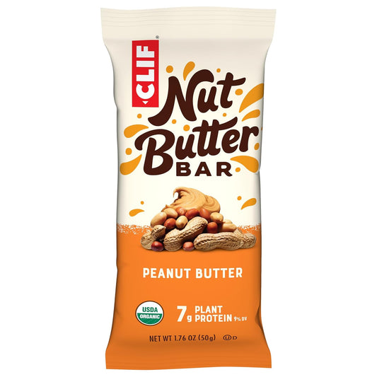 Cliff Nut Butter Bar Peanut Butter & Chocolate Chip Peanut Butter Filled Energy Bars Non-Gmo Usda Organic Plant-Based Low Glycemic 1.76 Oz. (5 Pack) Bundle