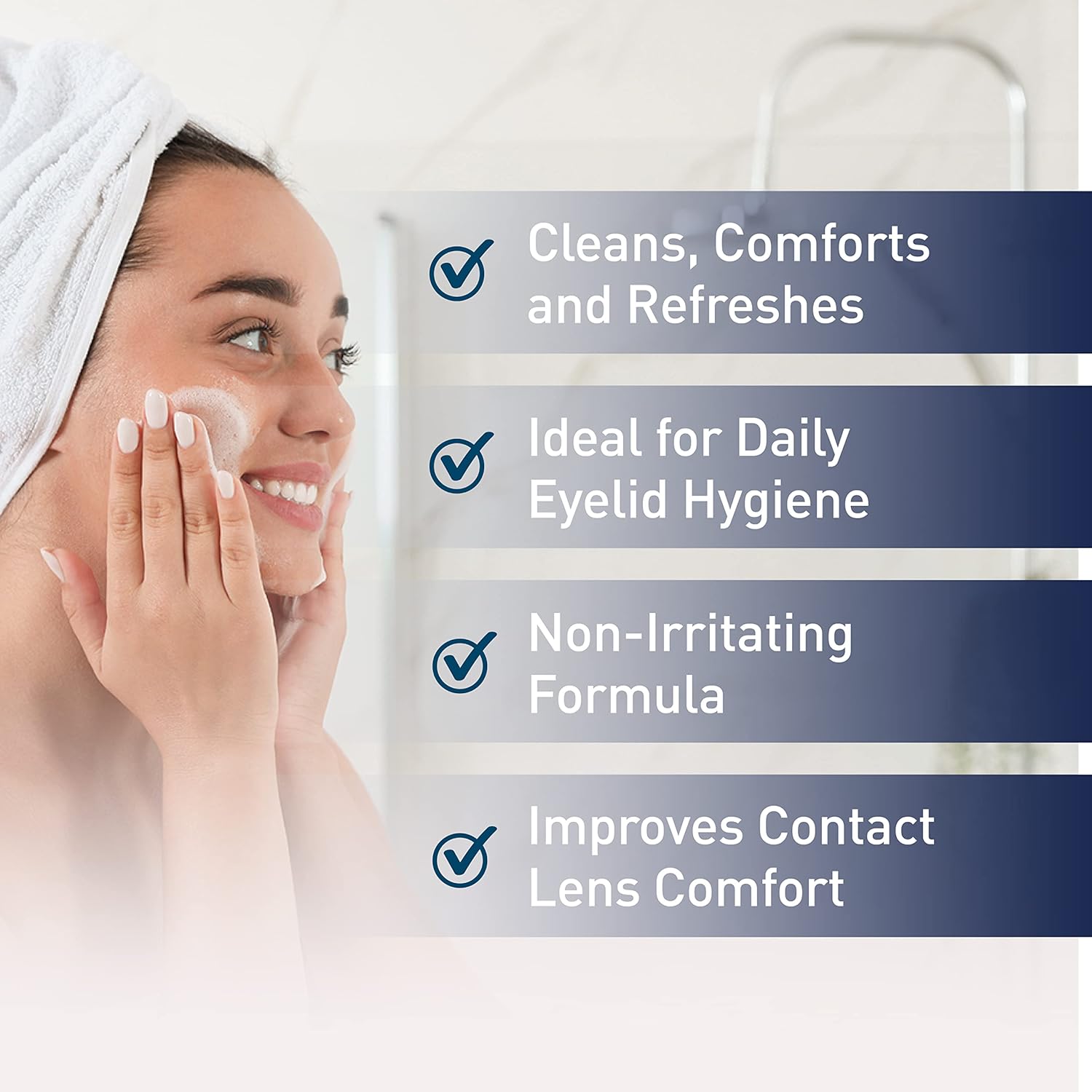 Ocusoft Lid Scrub Original Foaming Eyelid Cleanser - Mild Instant Foaming Eyelid & Eyelash Cleanser - Daily Eyelid Wash To Remove Oil, Dust, Pollen & Eye Makeup - 7.25 Fl Oz : Beauty & Personal Care