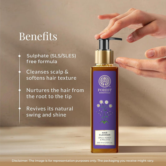Forest Essentials Hair Cleanser, Amla, Honey And Mulethi, 200Ml