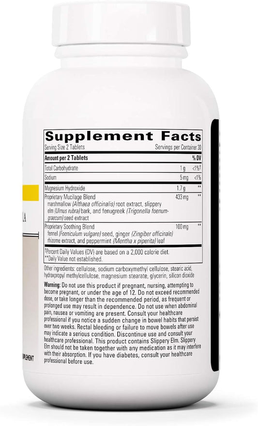 Integrative Therapeutics Laxative Formula - Promotes Bowel Function To Help With Occasional Constipation* - With Magnesium, Fenugreek, & Slippery Elm - Dairy Free - Vegan - 60 Tablets