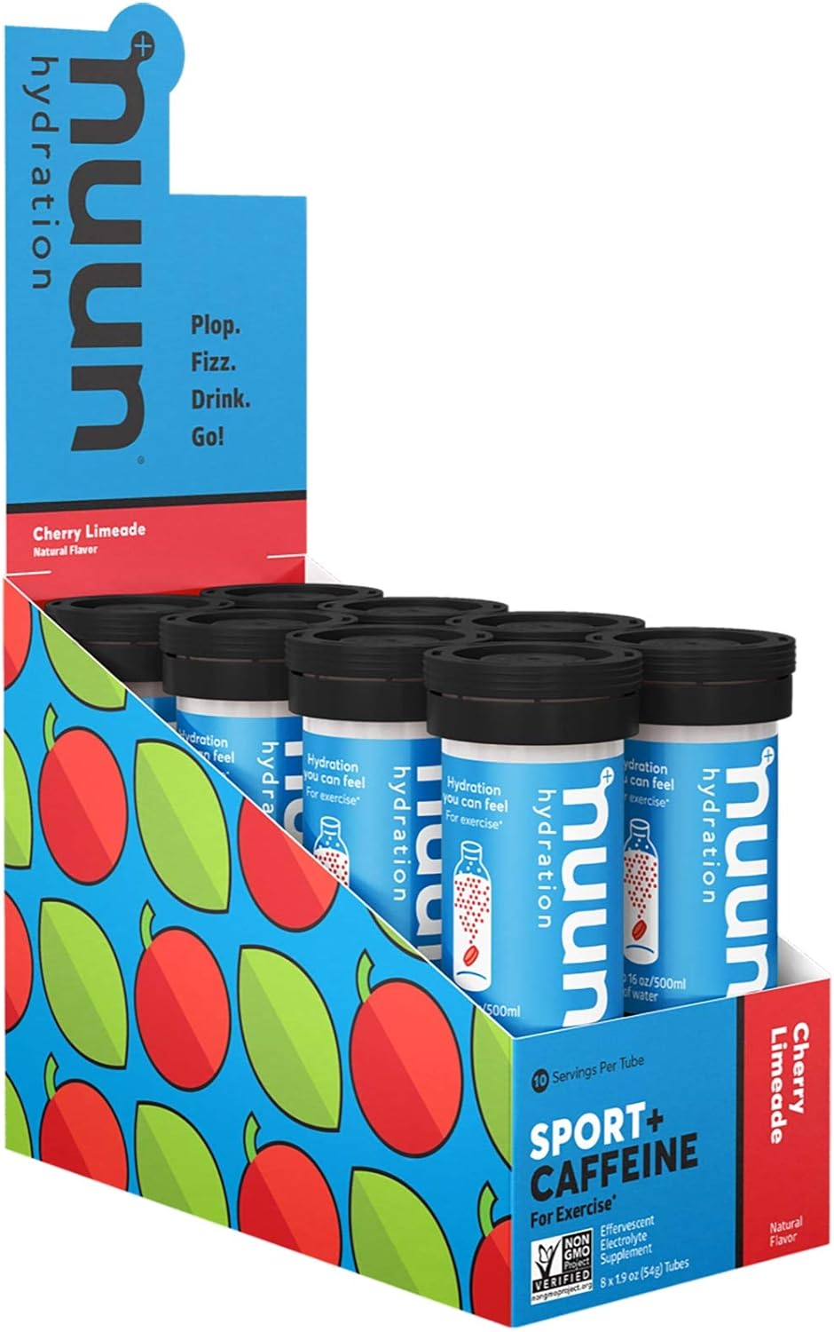 Nuun Sport + Caffeine Electrolyte Tablets for Proactive Hydration, Che