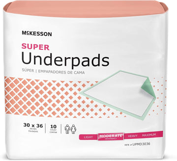 Mckesson Upmd3036 - Upad Med Absorb 30X36, 10 Count, Unisex, Incontinence Protector