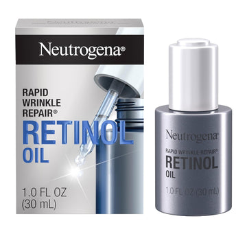 Neutrogena Rapid Wrinkle Repair 0.3% Concentrated Retinol Face Oil, Daily Anti-Aging Face Serum to Fight Fine Lines, Deep Wrinkles, & Dark Spots, 1.0 fl. oz