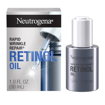 Neutrogena Retinol Face Oil .3% Concentrated, Rapid Wrinkle Repair, Daily Anti-Aging Face Serum To Fight Fine Lines, Deep Wrinkles, & Dark Spots, 1.0 Fl. Oz