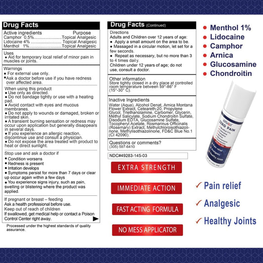 Pain Relief Roll-On Cooling Gel For Pain Relief, Muscle Aches, Arthritis, And Joint Support - 3.18 Oz Bottle (3)