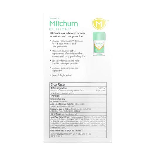 Mitchum Women'S Deodorant By Mitchum, Clinical, Soft, Solid Antiperspirant Deodorant, Pure Fresh, 1.6 Oz (Pack Of 1)