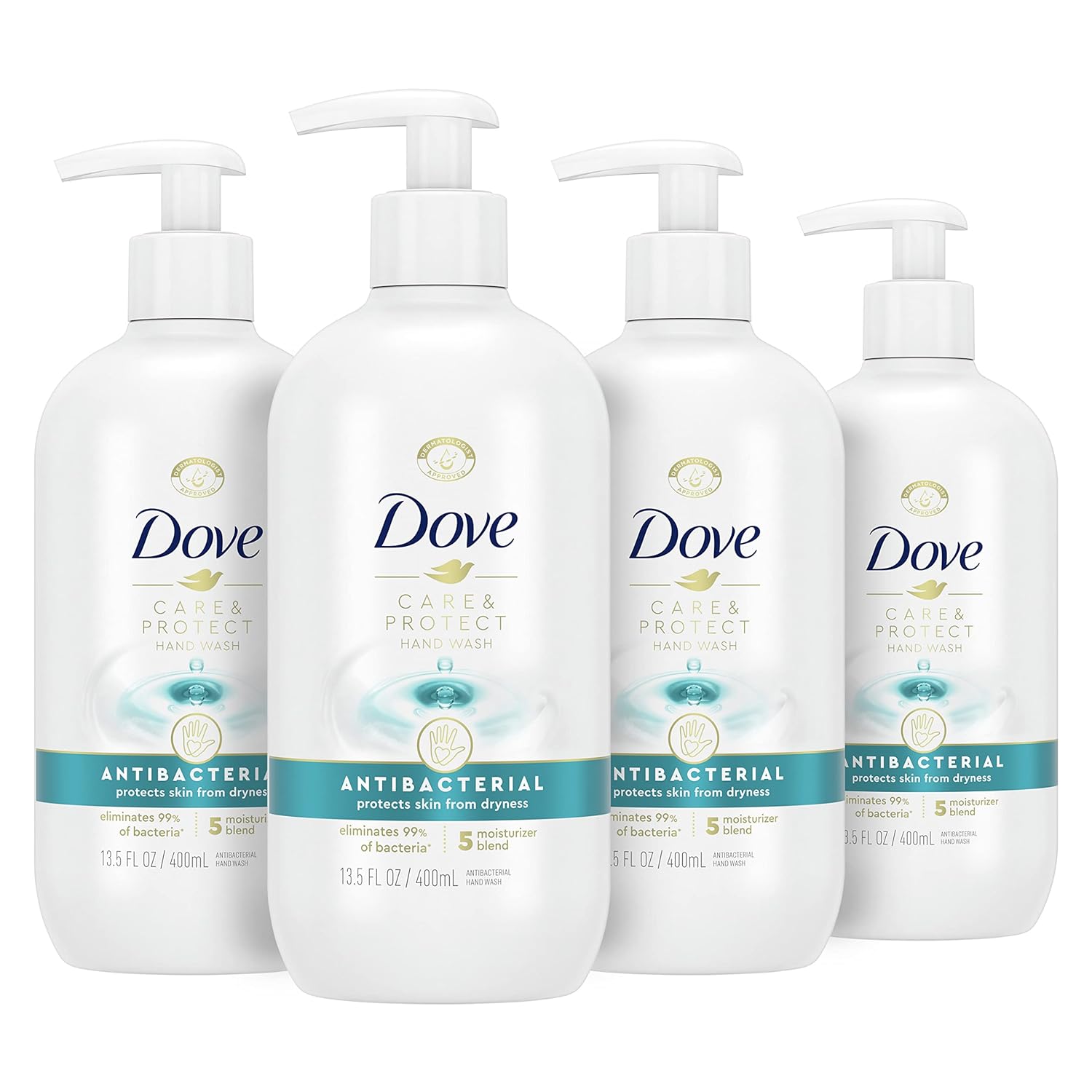 Dove Hand Wash For All Skin Types Protects From Skin Dryness 13.5 Oz 4 Count