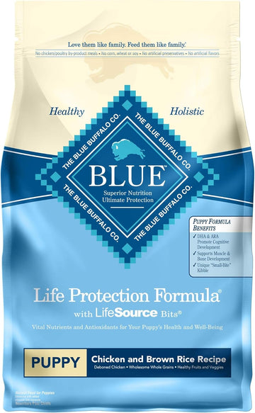 Blue Buffalo Life Protection Formula Natural Puppy Dry Dog Food, Chicken And Brown Rice 6-Lb