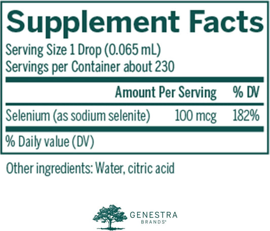 Genestra Brands Selenium Cws | Antioxidant Nutrient Support Helps Protect Against Oxidative Stress | 0.5 Fl. Oz