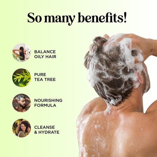 Tea Tree Shampoo And Conditioner Set - Sulfate Free Clarifying Shampoo And Conditioner For Oily Hair & Scalp Care With Australian Tea Tree Oil - Complete Dry Scalp Treatment For Build Up (25 Fl Oz)