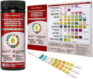 One Step: 11 Parameter Urine Test Strips Ascorbic Acid, Uti Infection, Blood, Glucose Testing Sticks