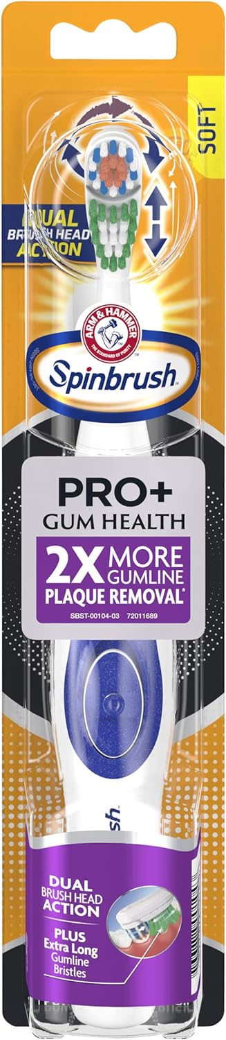 Arm & Hammer Spinbrush PRO+ Gum Health Powered Toothbrush, 1 count