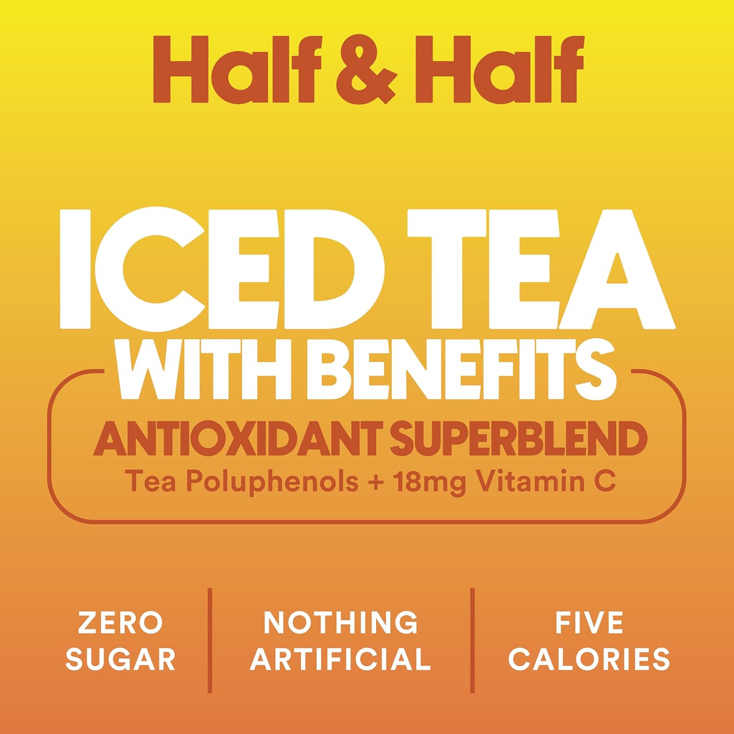 Ryl Iced Tea, Half & Half, Antioxidant Superblend, Zero Sugar, Low Carb, Low Calorie Iced Tea, 16.0 Fl Oz (12-Pack)