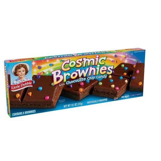 Little Debbie, Cosmic Brownies Boxes 96 Individually Wrapped Brownies, Rich Chocolate with Candy Coating, 1 Count (Pack of 16)