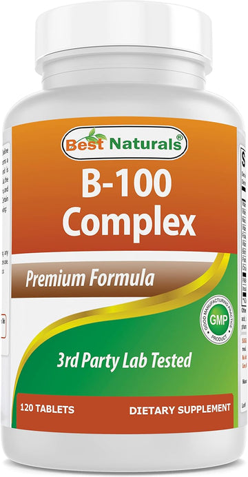 Best Naturals B-100 Complex for adults, 120 Tablets