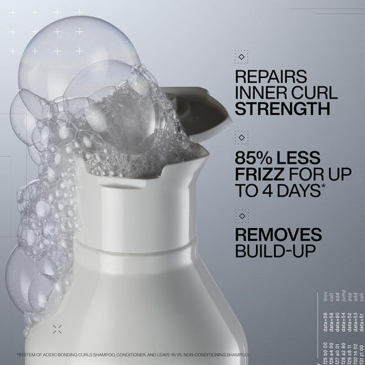 Redken Acidic Bonding Curls Silicone-Free Shampoo | For Curly Hair | Curl Control + Definition | With Citric Acid, Avocado Oil, Shea Butter | Sulfate-Free | Hydrating Shampoo | Repairs Damaged Curls