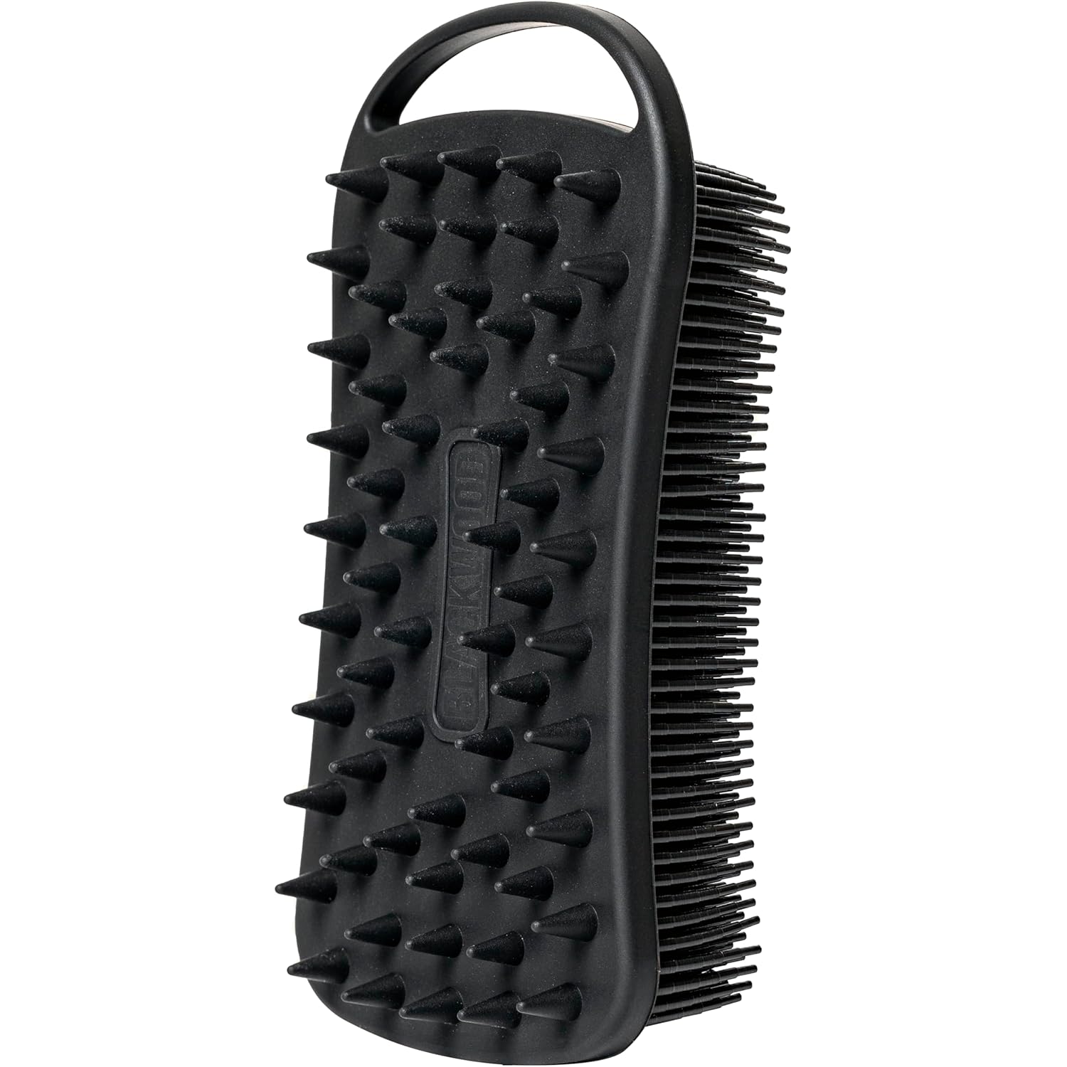 Blackwood For Men Double Duty Beard & Body Scrubber - Dual-Sided Men'S Shower Tool - Handheld Body Wash Brush With Long Soft Silicone Bristles For Deep Cleaning - Short Exfoliating Tips For Beard Care