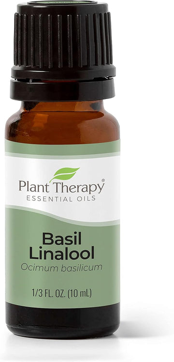 Plant Therapy Basil Linalool Essential Oil 10 Ml (1/3 Oz) 100% Pure, Undiluted, Therapeutic Grade