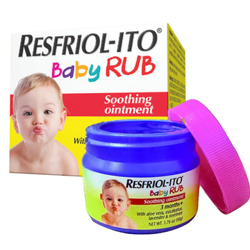 Resfriol-Ito Baby Rub - Gentle, Soothing Chest Ointment Balm For Babies 3 Months Or Older 1.76 Oz