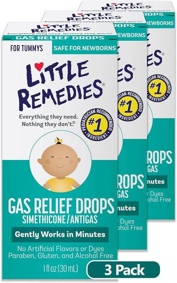 Little Remedies Baby Gas Drops, 1 Fl Oz (Pack of 3)