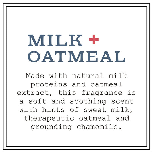 Milk & Oatmeal Hand And Body Lotion, With Oatmeal Extract & Milk Proteins, Shea Butter Lotion For Men & Women, Relieves Dry Skin & Cracked Hands,12 Fl Oz