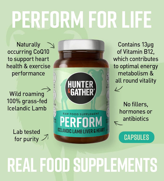 Hunter & Gather Nose To Tail - 180 Liver Capsules | Wild, Grass Fed Icelandic Lamb Ancestral Inspired Supplements| Raw Freeze-Dried Lamb | No Gmo Feeds, Antibiotics Or Hormones