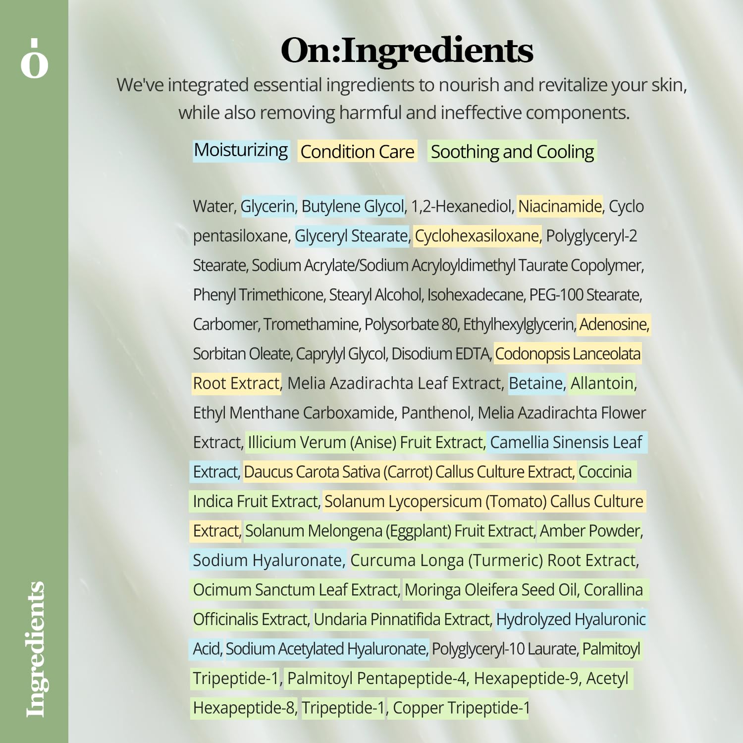 Ongredients Fresh Soothing Cream | Daily Moisturizing Cream | Niacinamide, Heartleaf, Panthenol, Hyaluronic Acid, Hydrating Face Moisturizer For Dry Skin | Vegan, Korean Skin Care 50Ml / 1.69 Fl Oz