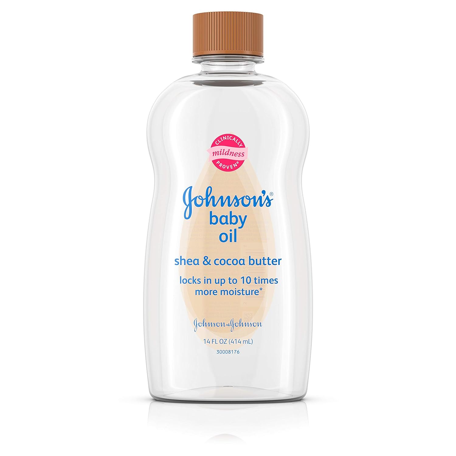 Johnson's Baby Oil, Mineral Oil Enriched With Shea & Cocoa Butter, 14 fl. oz