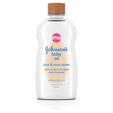 Johnson's Baby Oil, Mineral Oil Enriched With Shea & Cocoa Butter, 14 fl. oz