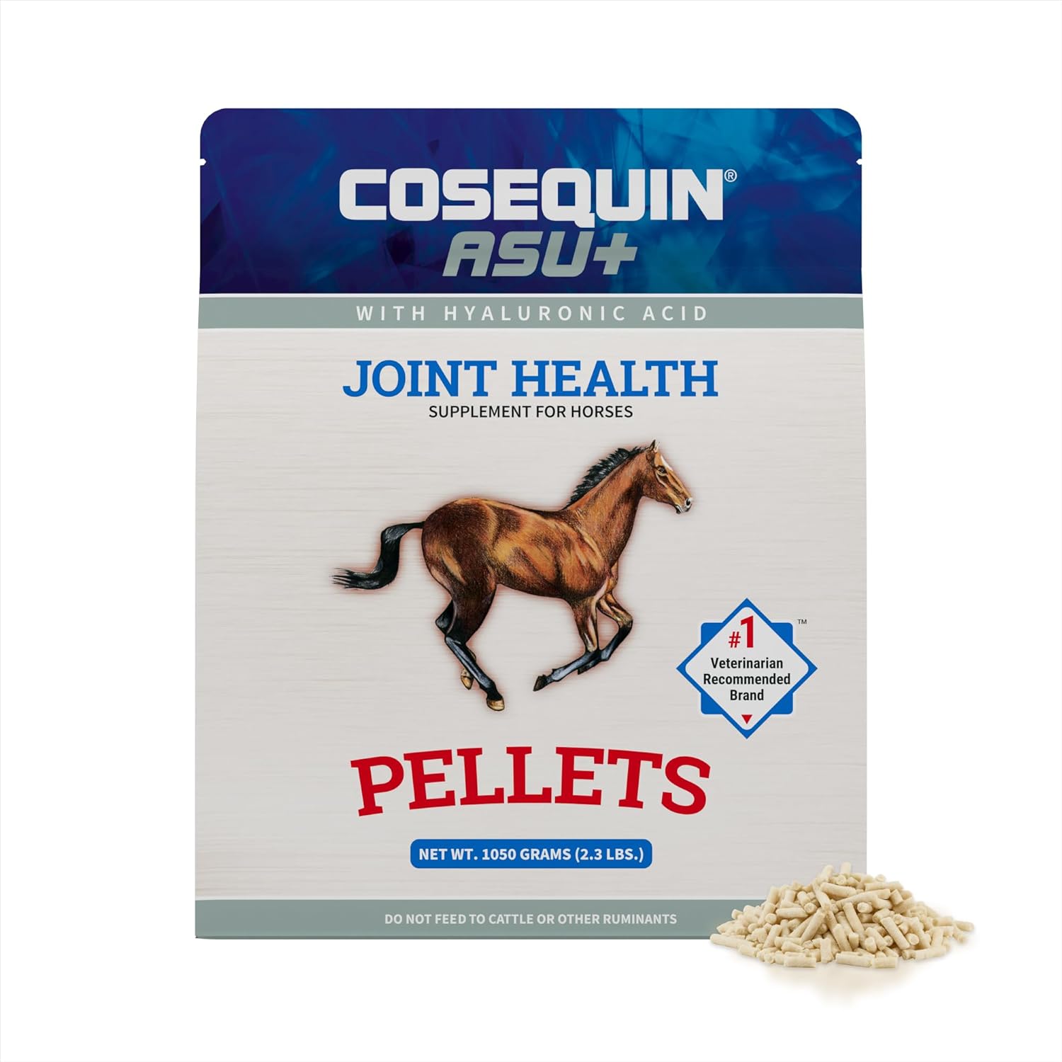 Nutramax Cosequin Asu Plus Joint Health Supplement For Horses - Pellets With Glucosamine, Chondroitin, Msm, Asu, Ala, And Hyaluronic Acid, 1050 Grams